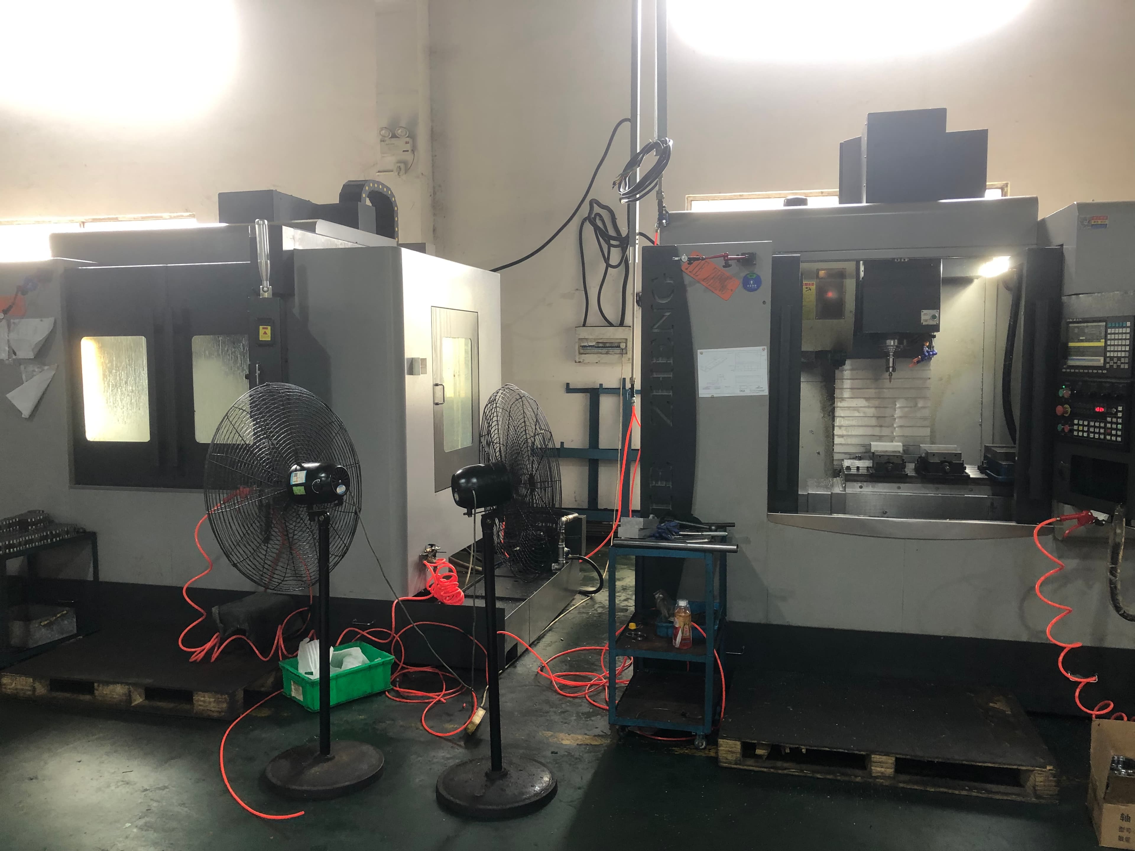 CNC equipment used during sample development