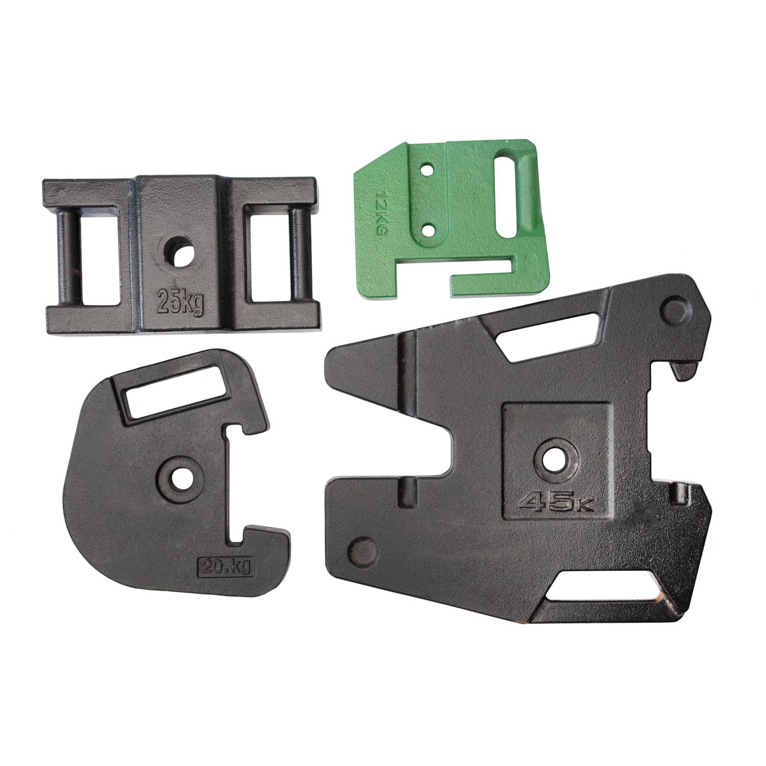 Multiple cast iron weight designs