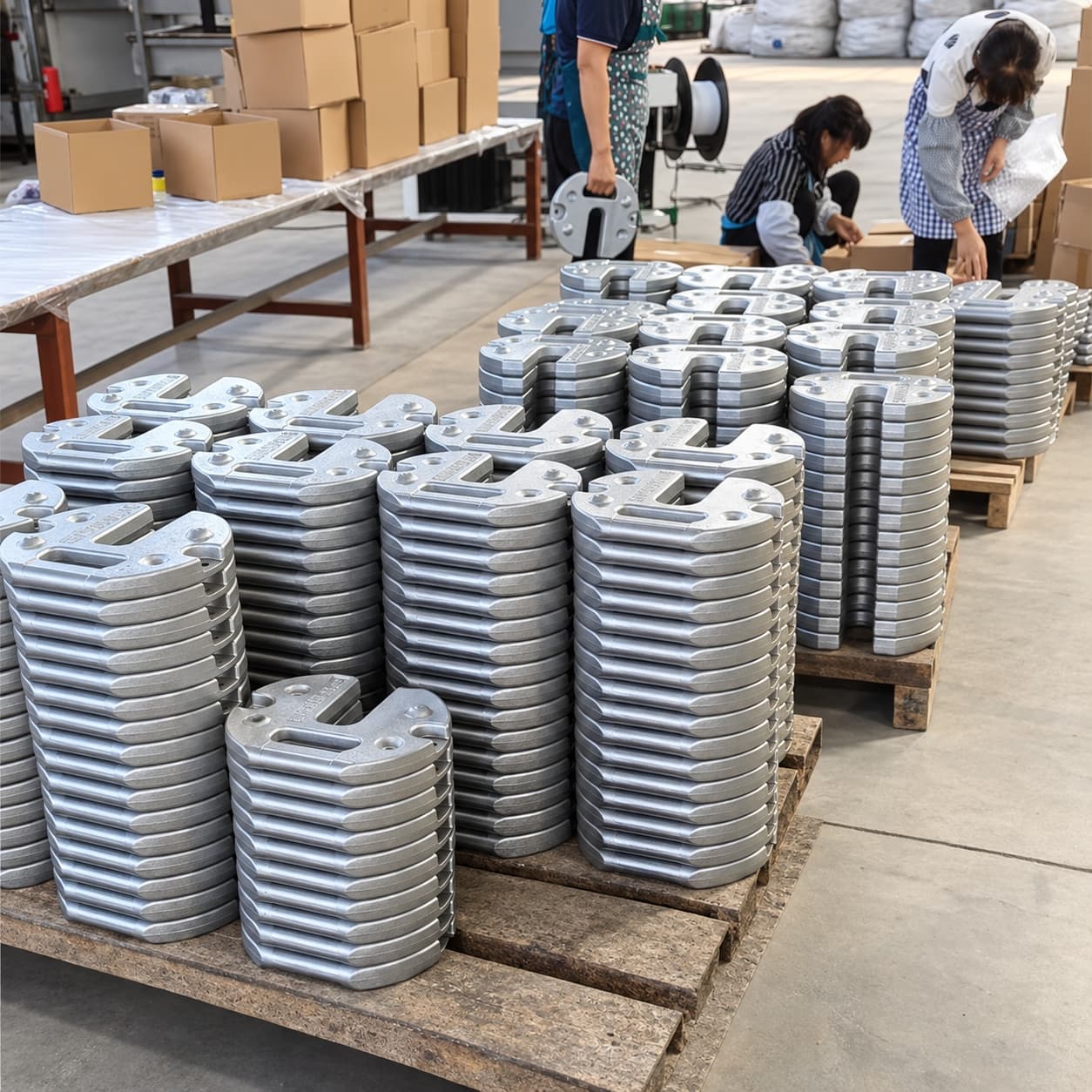 Stacked tent and canopy weights
