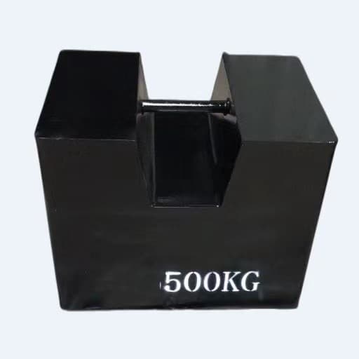 Five hundred kilogram black custom cast iron weight