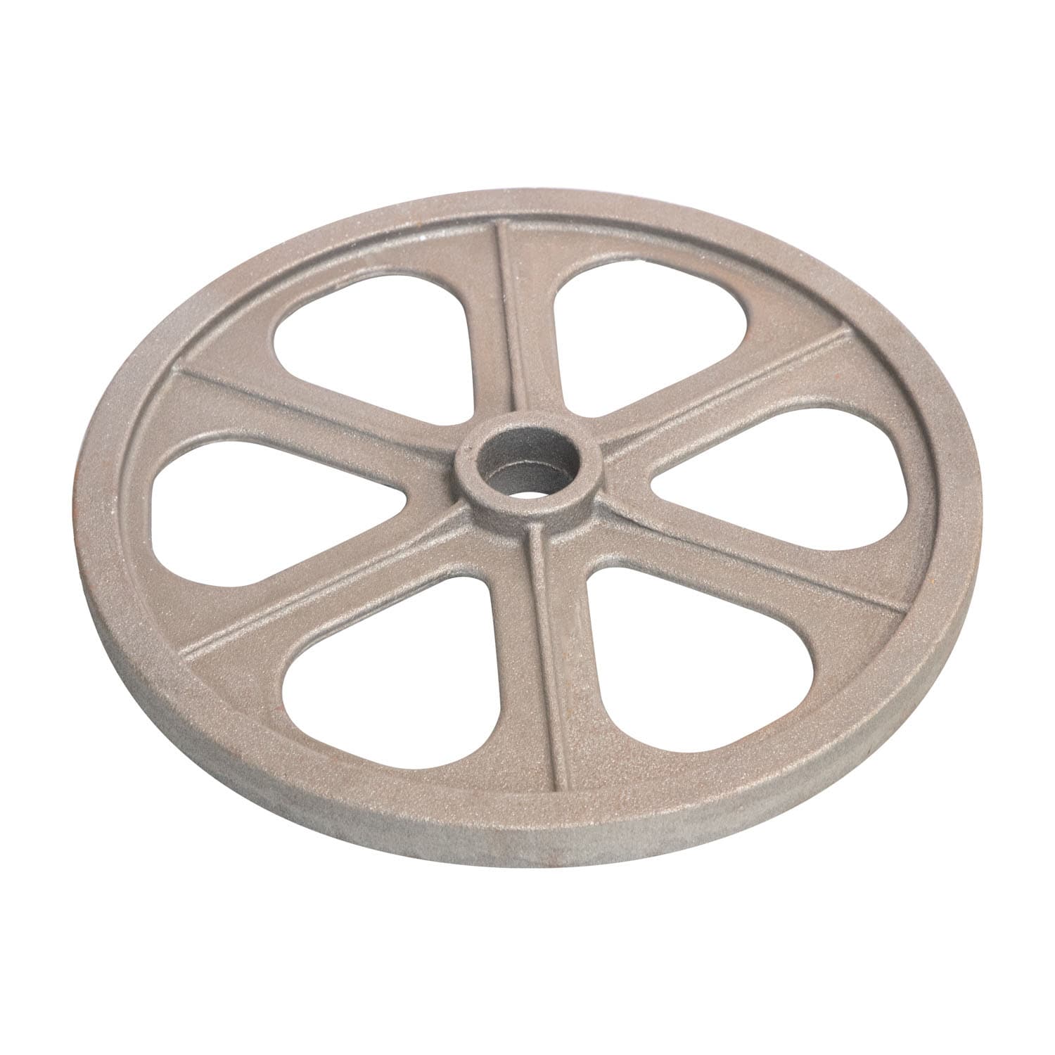 Circular wheel-style custom cast iron weight