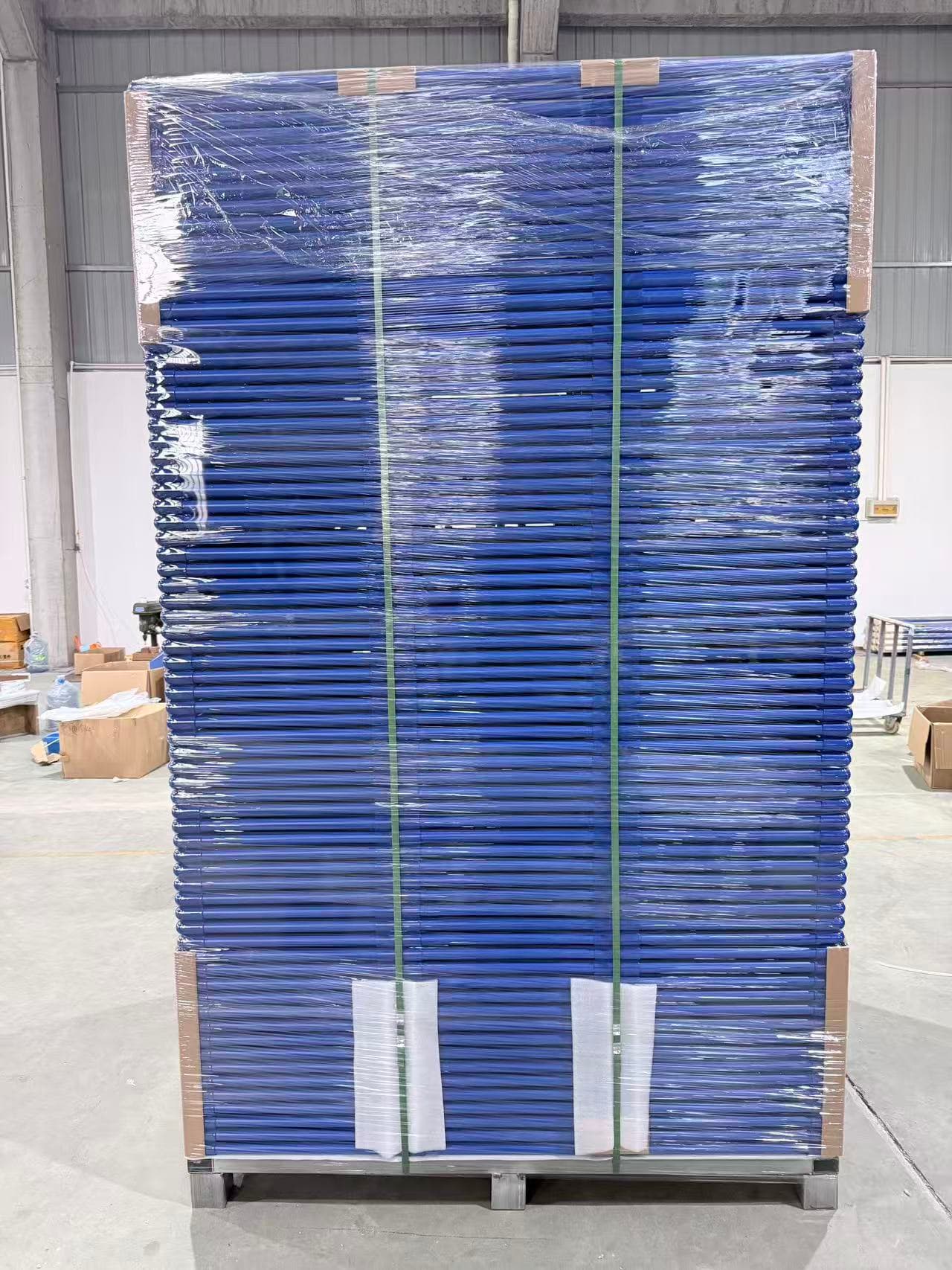 Event Fence pallet prepared with protective packaging