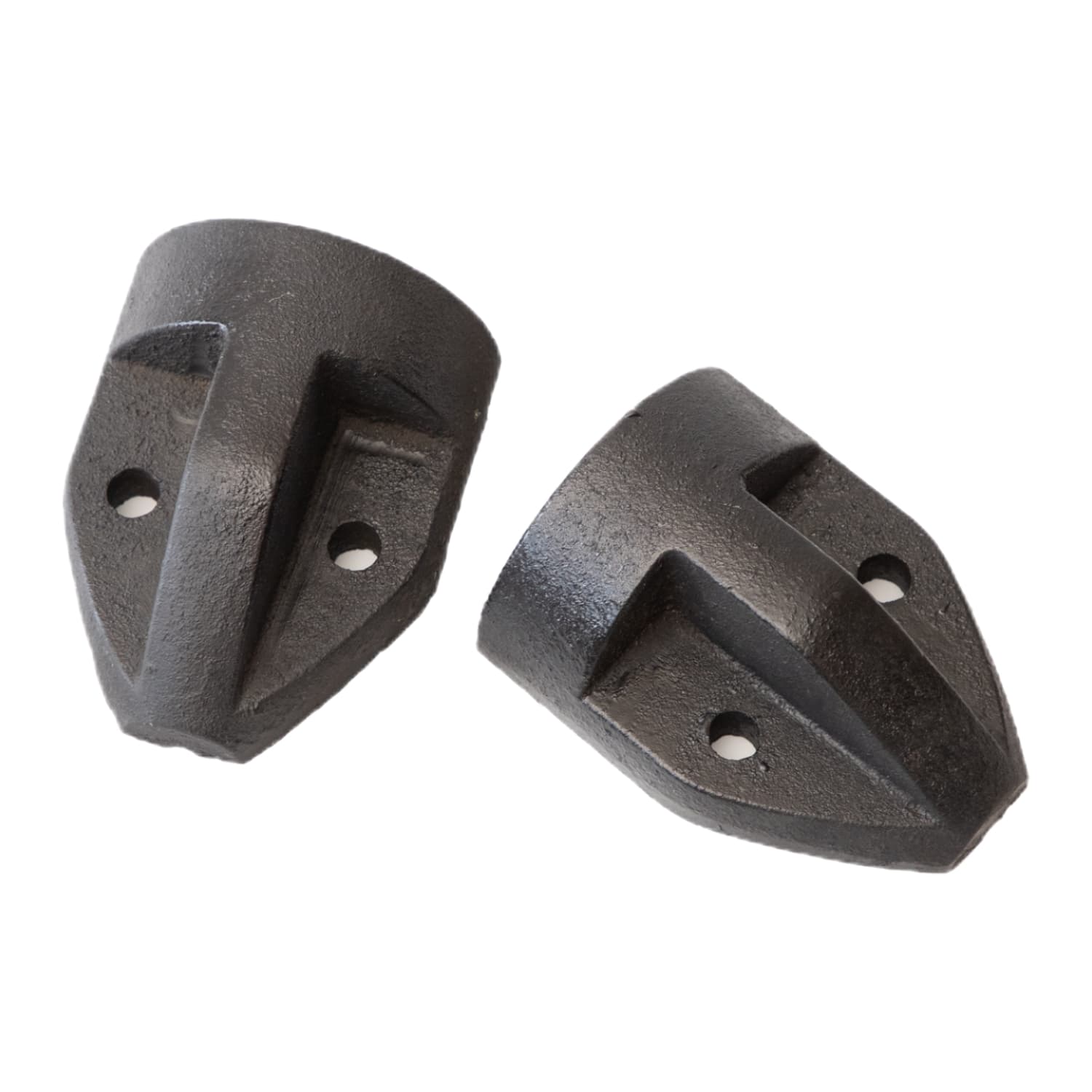 Cast iron counterweight showing raised structure and mounting features