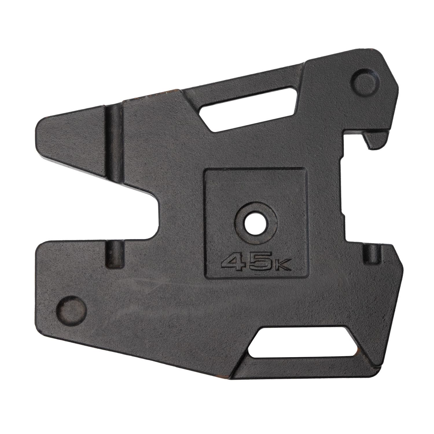 Plate-shaped cast iron counterweight