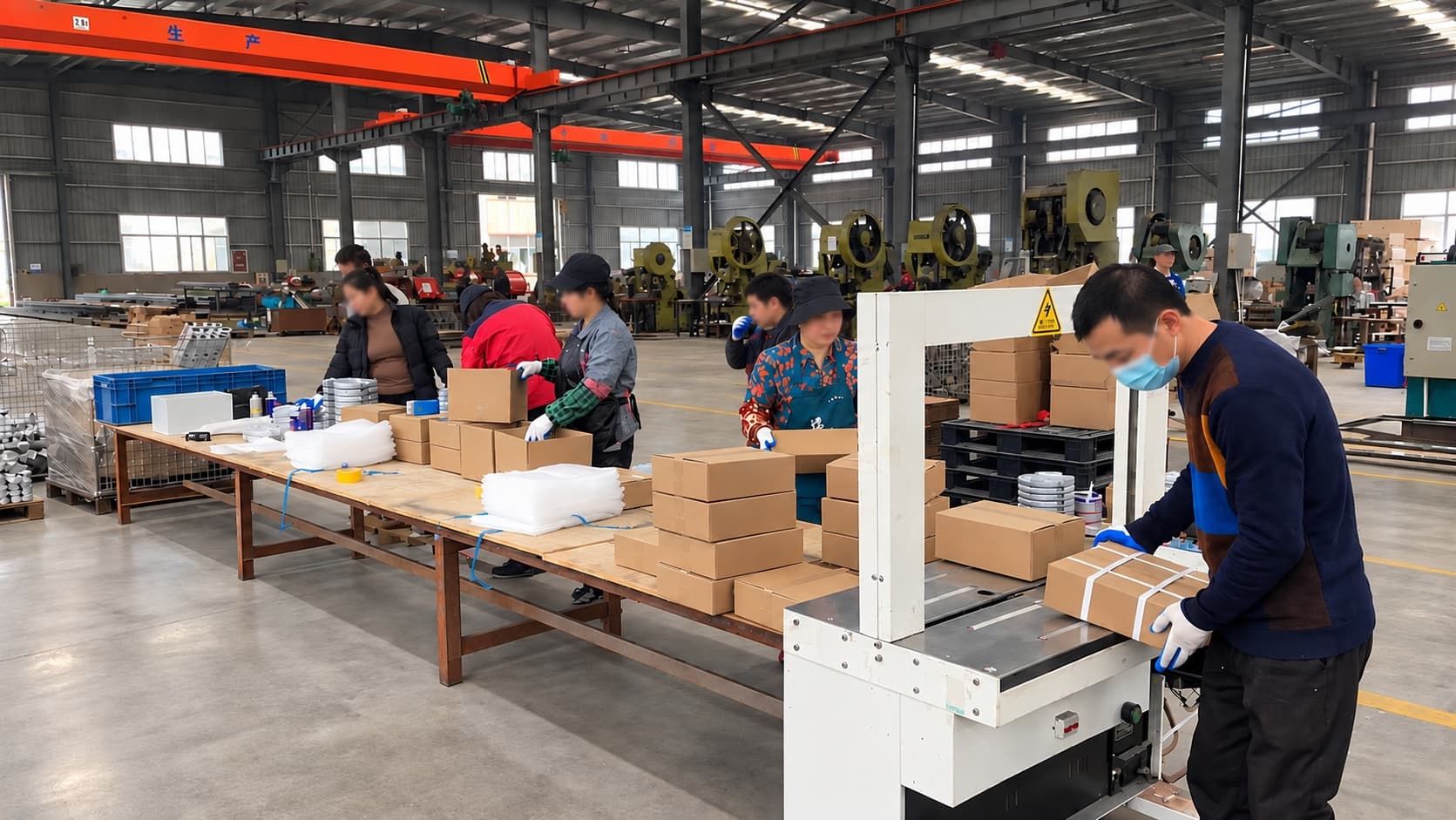Factory packing and order preparation for cast iron tent weights